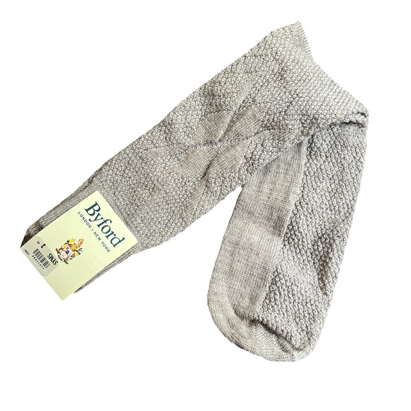 VTG 1997 Byford Men's Mid Calf  Wool Blend  Socks Beige Taupe Argyle NWT London - Picture 1 of 8